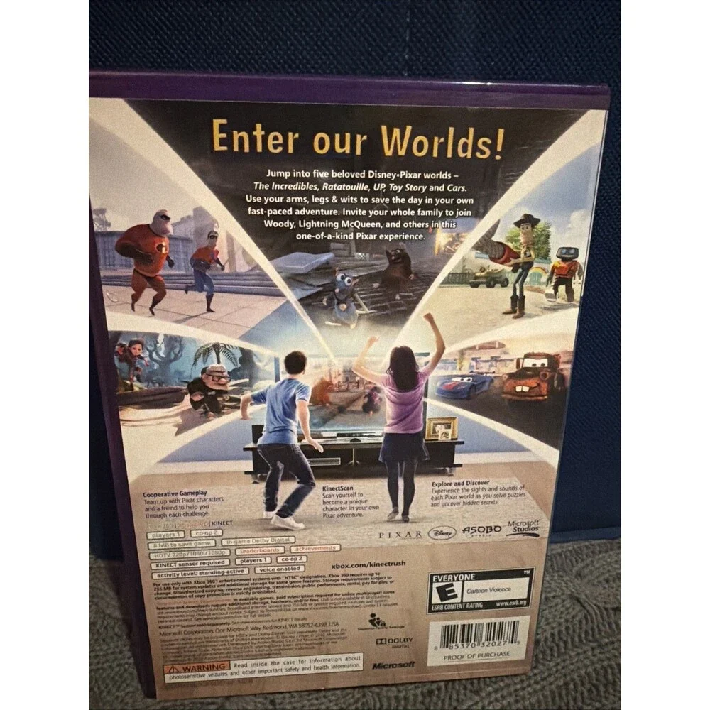 Kinect Rush A Disney Pixar Adventure Xbox 360 Game Disc Excellent Condition